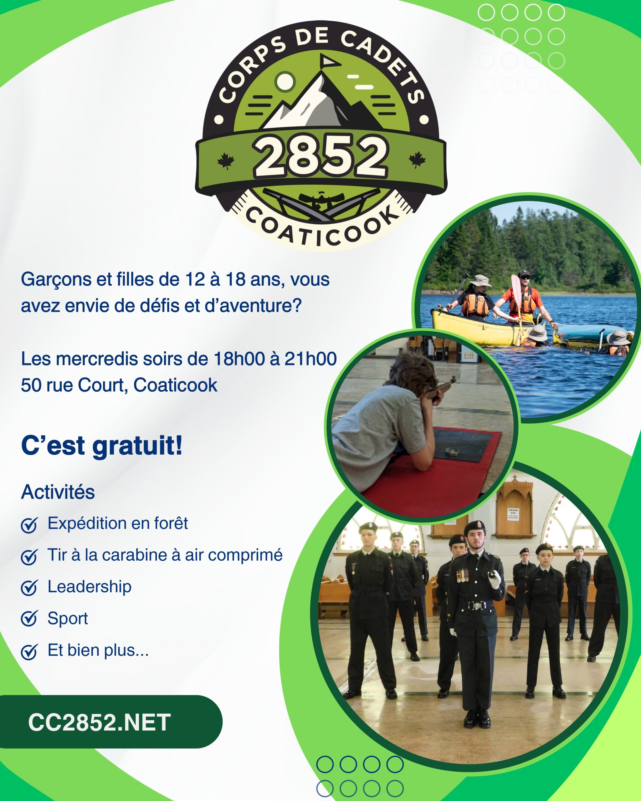 Une invitation d’un partenaire : Corps de cadets 2852 de Coaticook