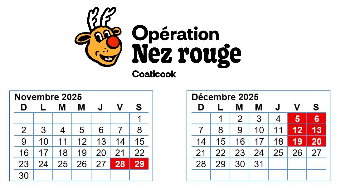 Inscrivez-vous dès maintenant comme bénévole Nez Rouge pour la région de Coaticook!